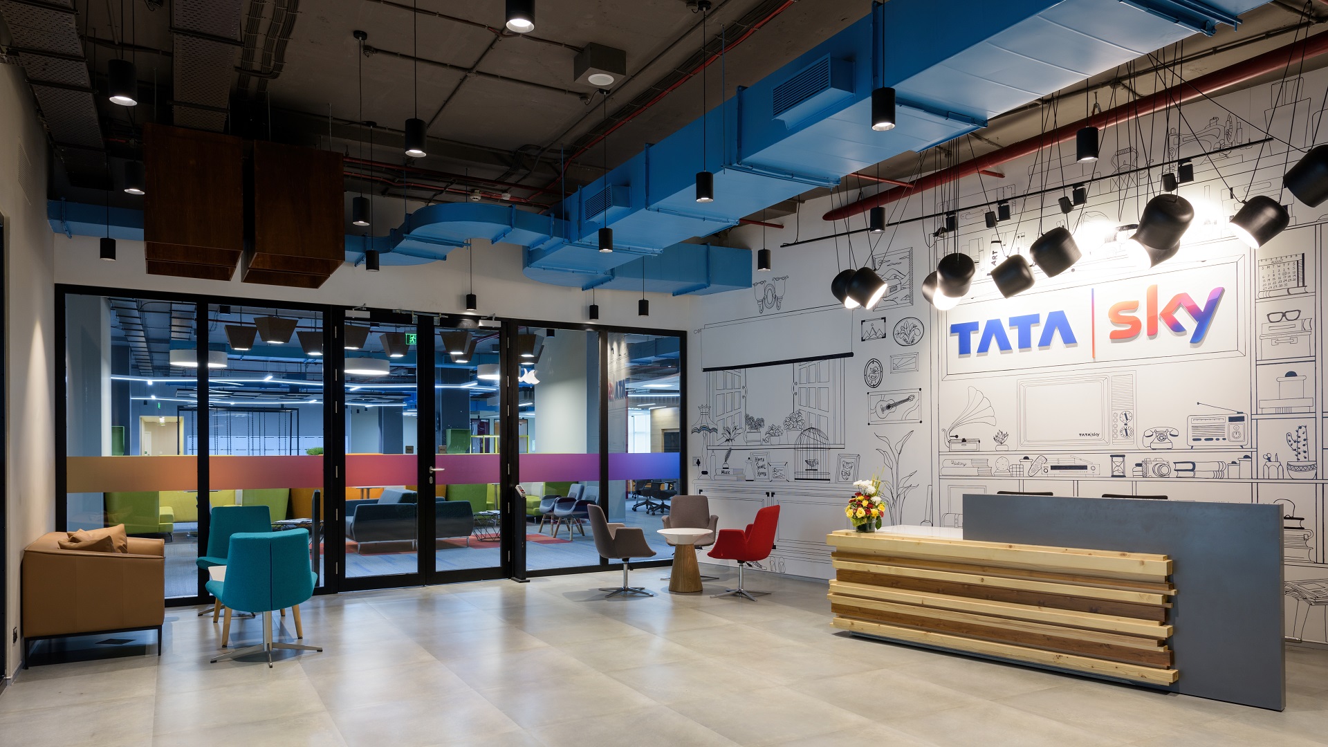 Tata Sky office in Mumbai designed by The Canvas Architect and