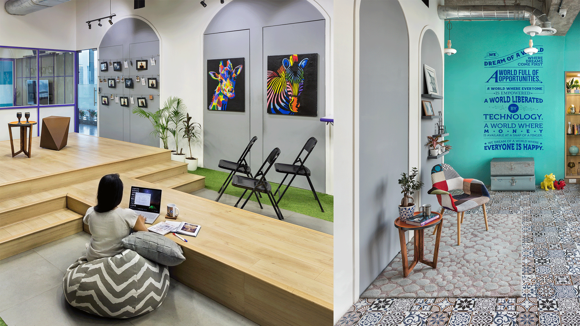 Step into this functional, albeit ‘Happy’ workspace in Mumbai