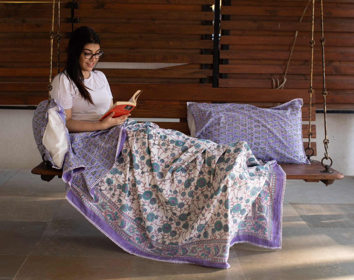 Unwrapping a collection of handmade Kantha quilts this autumn