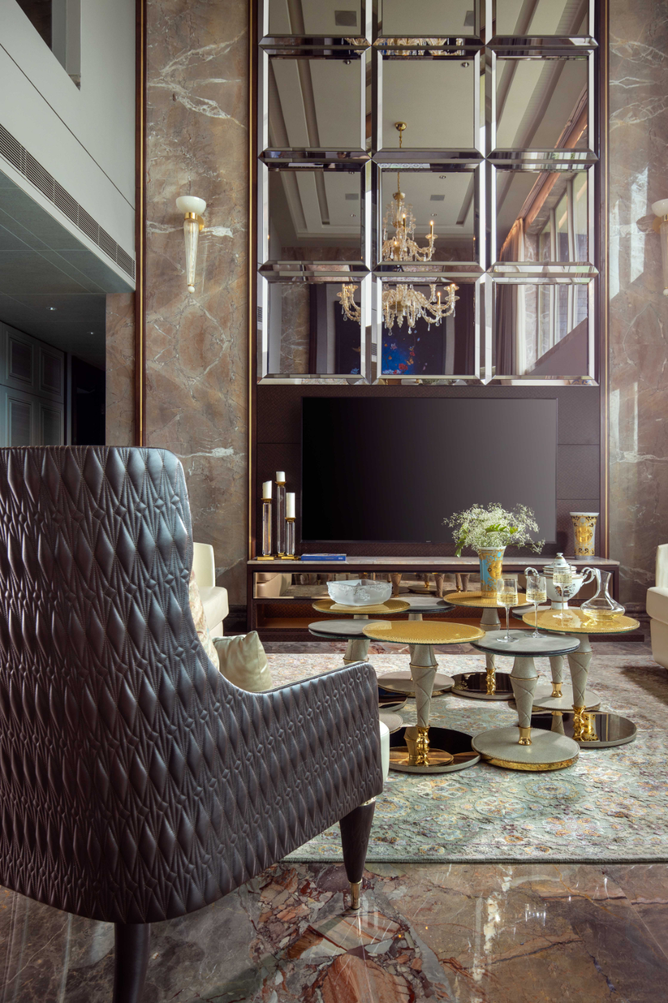 An ultraluxurious living room dipped in modernity Architect and