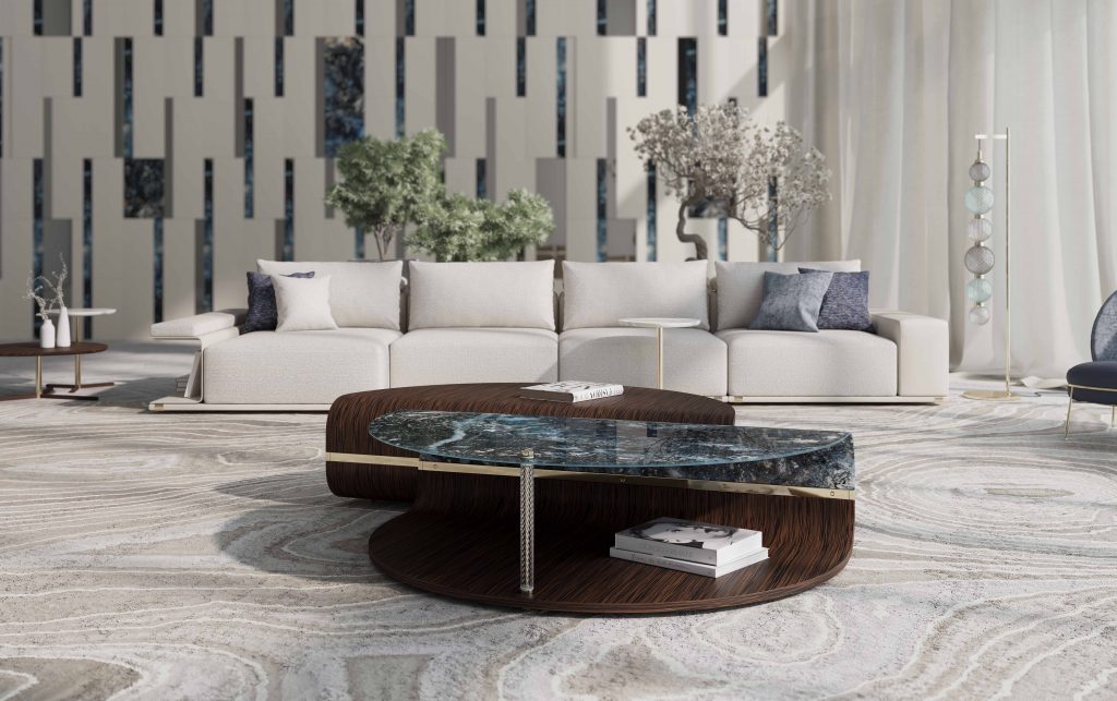 Add stunning sculptural depth to your spaces with the Mars coffee table