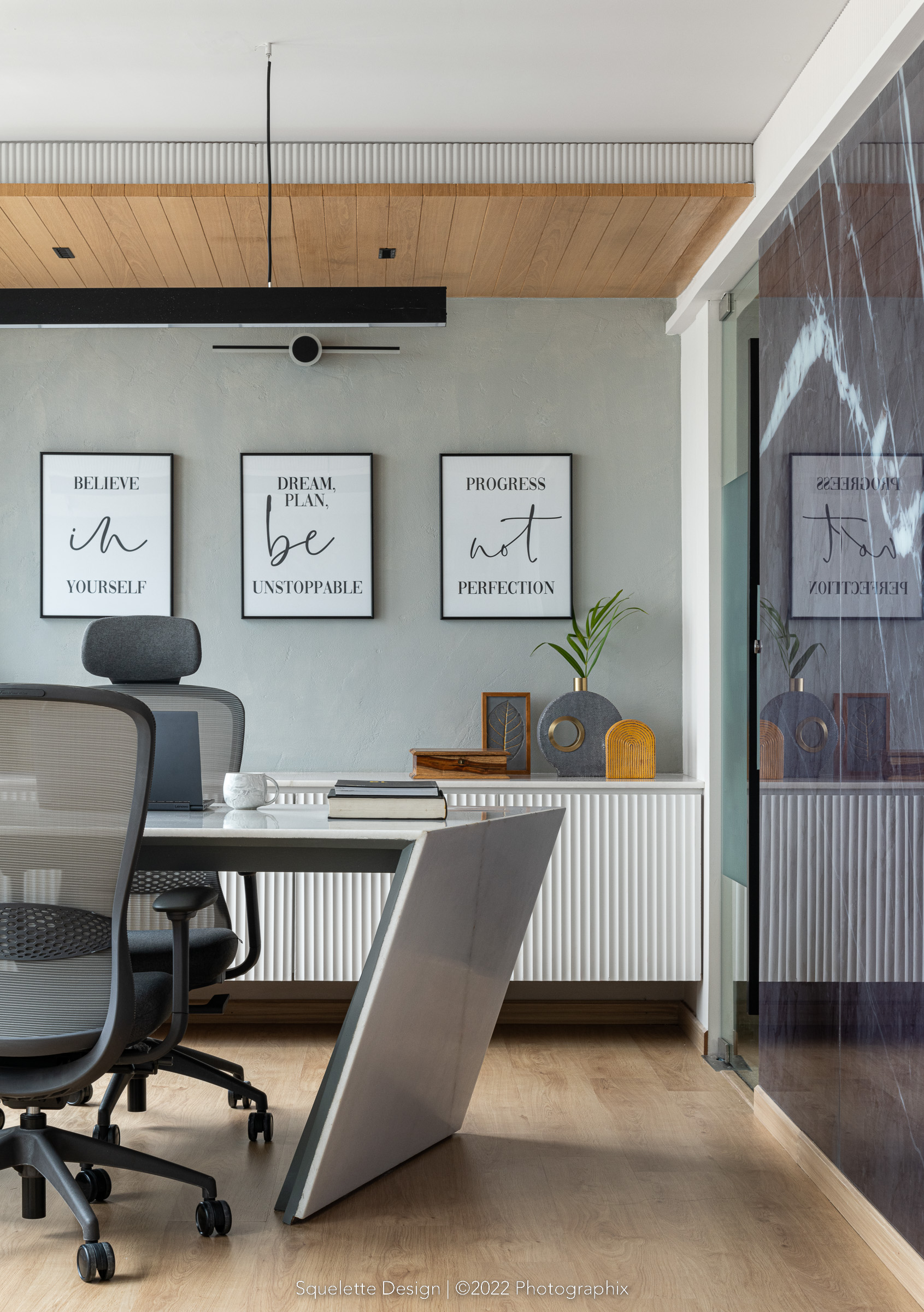 Squelette Design This Ahmedabad office by Squelette Design is an intelligently crafted ...