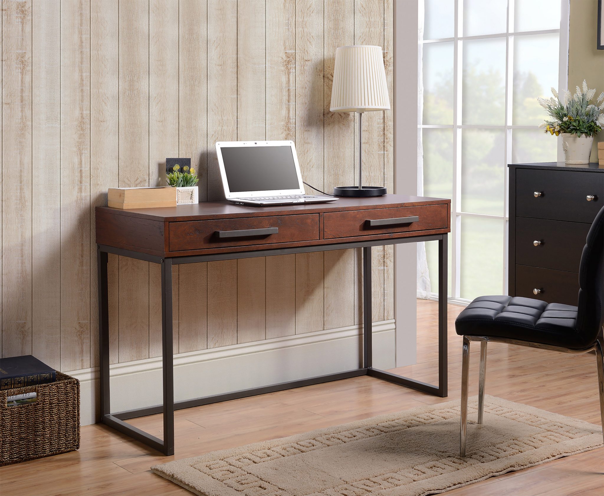 These versatile home office desks add a charming vintage touch to