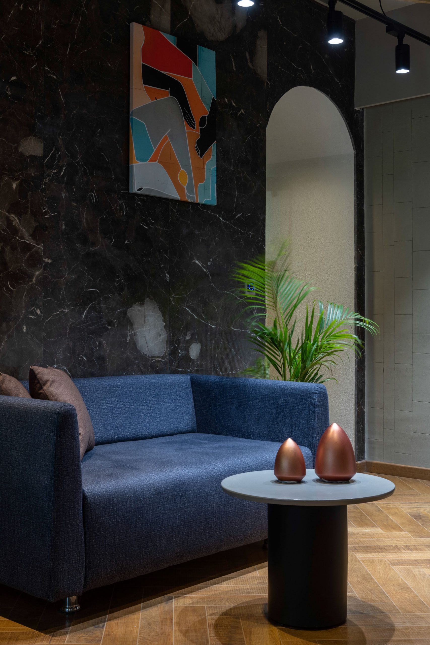 Office Display Element Ahmedabad’s eclectic office displays theatric geometry engraved into ...