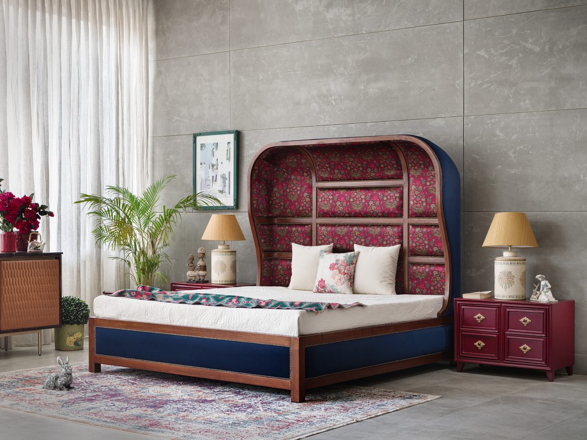 Revive neotraditional luxury with this vintage bed collection