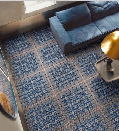 Avoid the blues of bland flooring and choose from this vibrant blue ...