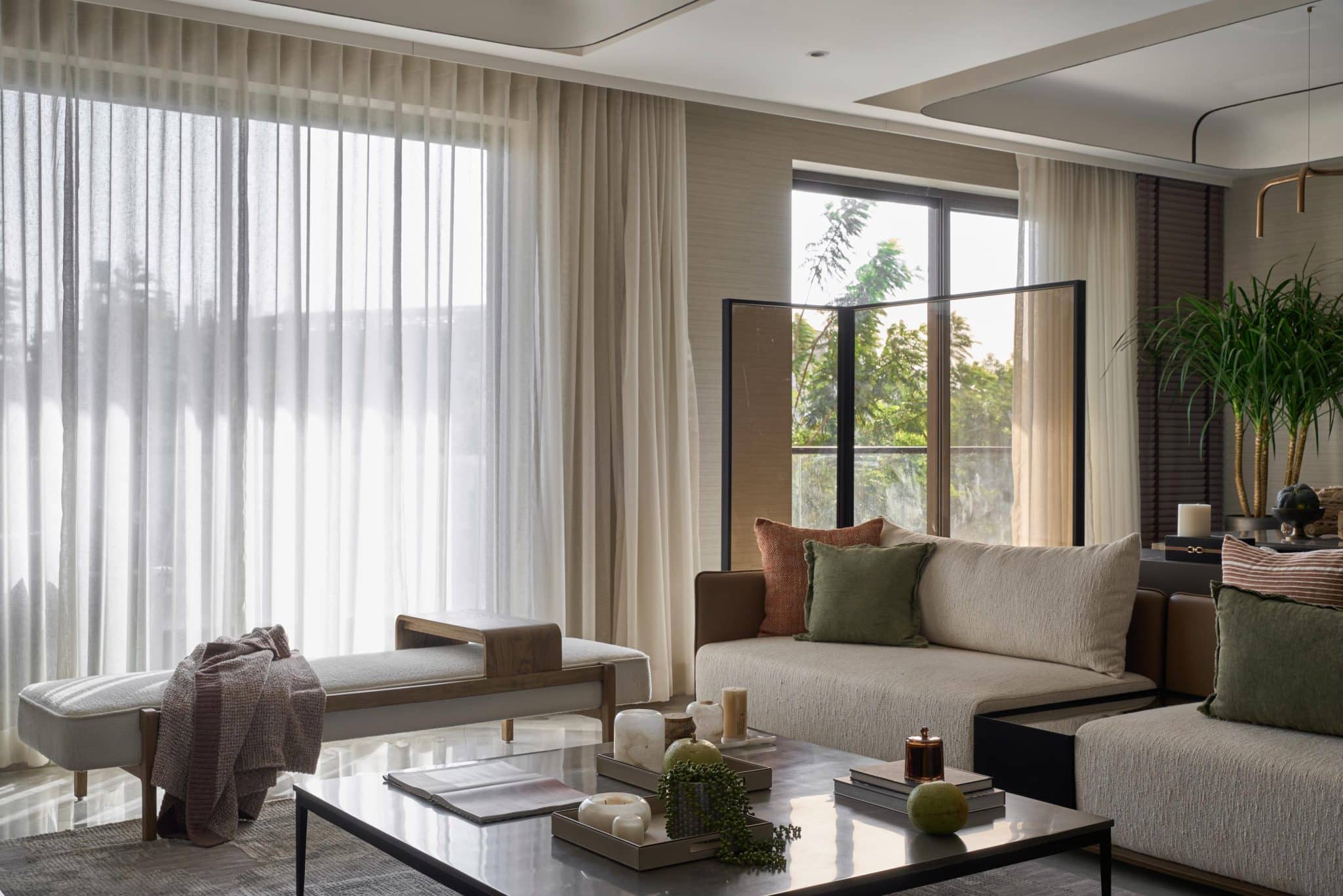 Feel minimalism warm up through tactile layers in this elegant Raipur ...