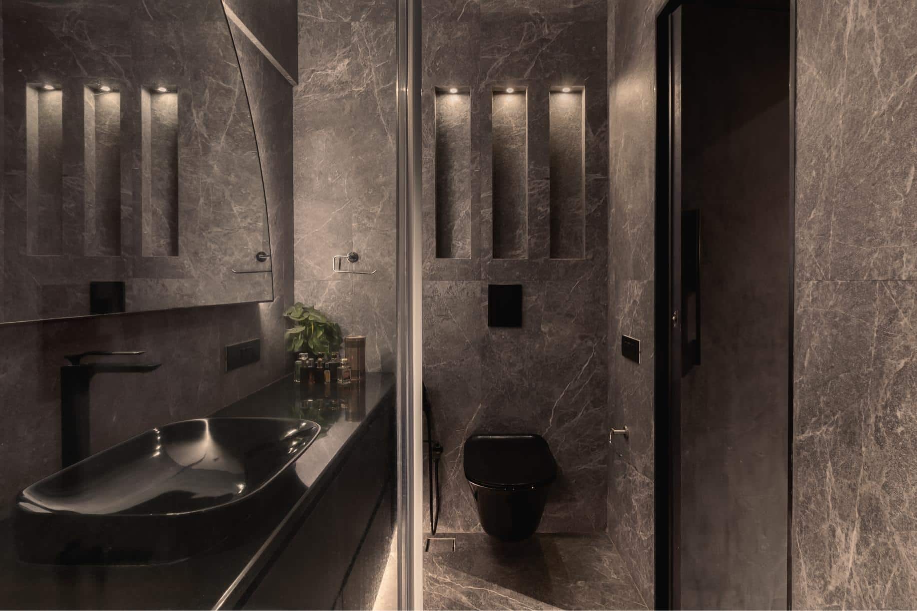 Follow a texture-driven script at this actor duo's 2,000 sq ft Mumbai ...