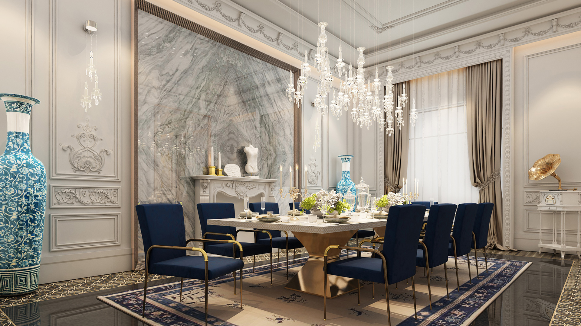 modern grand dining room